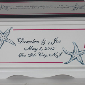 Jersey Shore Wedding Keepsake Chest Memory Box personalized - destination wedding gift