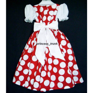NEW Disney Minnie Mouse Red Dots Jumper Dress Custom Sz 12M-14Yrs