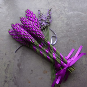 Lavender Wands Gift Set of 5 Small Purple