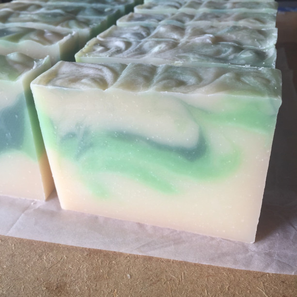 Wasabi cold process soap handmade vegan soap foodie soap novelty soap handcrafted soap