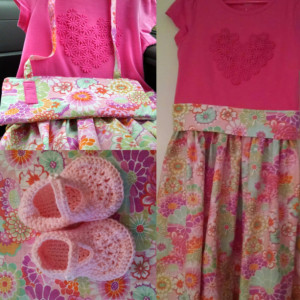 The Princess Collection Custom Order Girls Dress, Girls Slippers, Girls Handbag, Custom made dresses, Maryjane crochet slippers