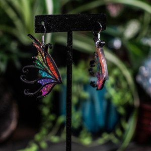 Polymer Pride Fairy Wing Earrings