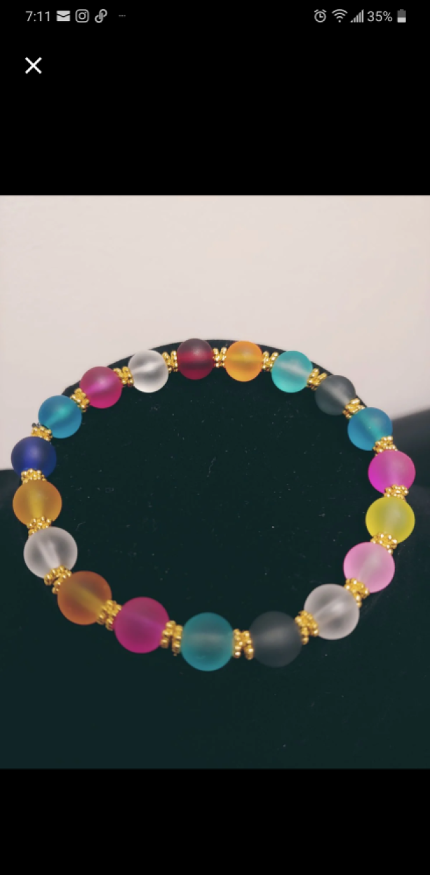 Transparent Multi-Colored Bracelet