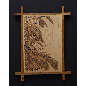 Handcrafted Griffin Pyrography Wall Art, Wood Burning