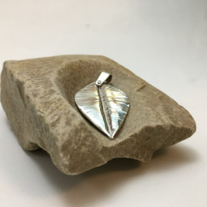 Silver Leaf Reversible Pendant