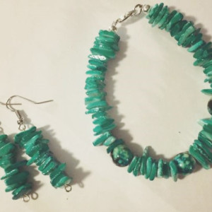 Turquoise Bracelet and Earring Set