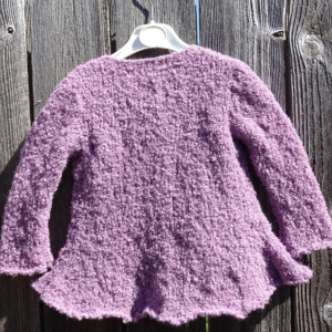 Alpaca Coat, Hand Knitted Coat, Pink Alpaca Boucle Overcoat, Girl Coat, Boucle Fluffy Coat for Little Girl  24 m, Alpaca BoucleReady to Ship