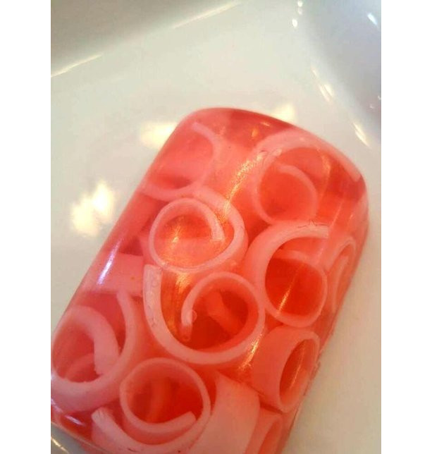 Set of 2 Vanda Orchid Glycerin Soaps Swirled with Shea Butter Curls 