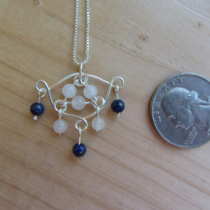 Lapis Lazuli Pendant, Lapis Pendant, Quartz Pendant, Lapis necklace, Quartz Necklace