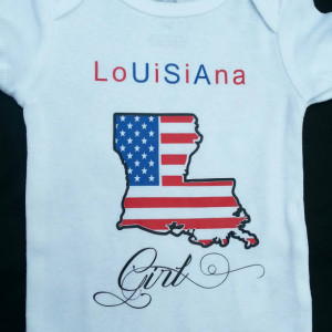Louisiana Girl Toddler T-Shirt USA 4th of July
