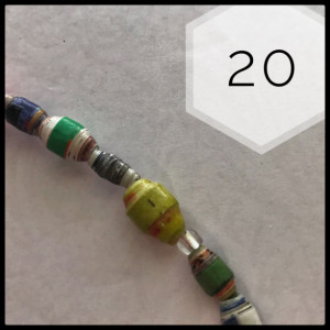 Boho style paperbead necklaces