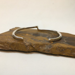 Forged Loop Silver Bracelet-Size 7 to 7.25