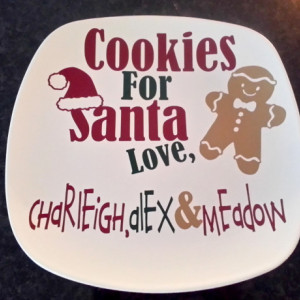 Cookies for Santa plate