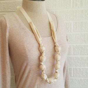 Silk Ivory Baby Safe Necklace - Free Shipping