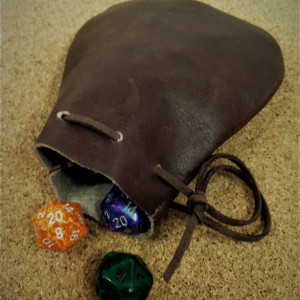 The Sidekick - Leather Drawstring Pouch