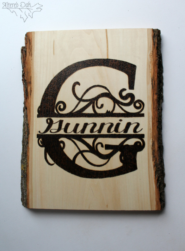 Wood burning Name sign- Custom name sign for wedding - monogram - surname art