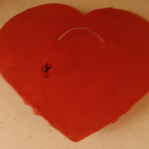Valentine Heart Wall Hanging – Paper Mache, Handmade, OOAK
