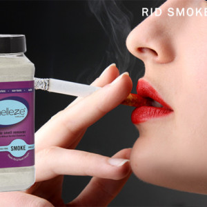 SMELLEZE Natural Cigarette Odor Eliminator Deodorizer: 2 lb. Granules Destroys Smoking Stink