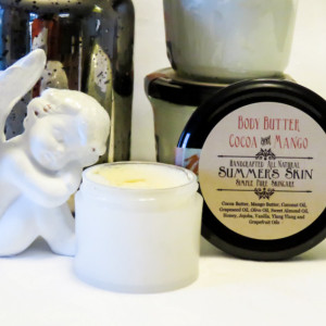 Summer's Skin Cocoa & Mango Body Butter, All Natural, Handcrafted