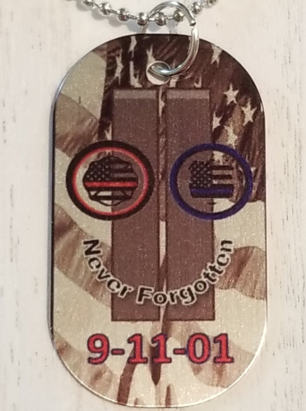 Dog Tag Necklace - 9/11 Never Forget 