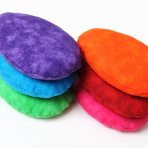 Rainbow Egg Shaped Bean Bags (set of 6) for Easter Basket, toss games, mini cornhole- US shipping included