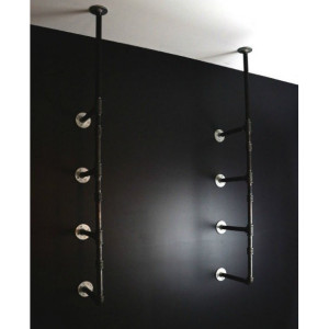 Black Pipe Bookshelf, Open Bookshelf, Wall/Ceiling Mounted Bookshelf, Complete Pipe Parts Kit for "DIY" Project
