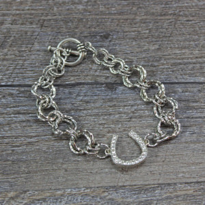 Bling Horseshoe Spiral Chainmaille Bracelet