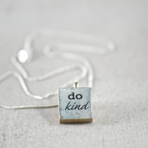 Do Kind Inspirational Message Charm Necklace