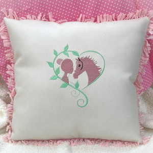 Personalized girl horse lover pillow