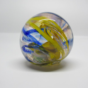 Yellow Planet-Handmade Glass-Paperweight