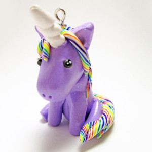 Custom Unicorn Necklace, Rainbow Lollipop Unicorn necklace, Kawaii Unicorn Necklace, Unicorn Chibi Necklace, Unicorn Horn Necklace, Clay