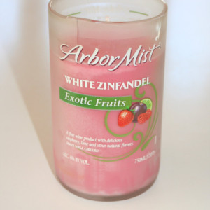 Arbor Mist Pomegranate Cider Scented Wine Bottle Soy Wax Candle 16 oz
