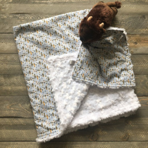Gender neutral personalized baby boy baby girl blanket/security blanket/baby shower gift/baby coming home gift