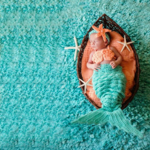 Crochet Baby Mermaid Set 
