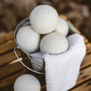 Unscented Felted Fabric Softener Wool Dryer Balls set of 3