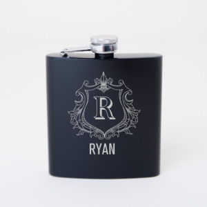 Laser engraved personalized flask for wedding groomsmen bridesmaid gift
