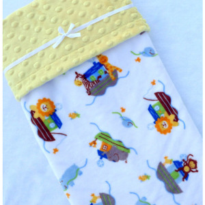 Noah's Ark Baby Blanket - Chevron Blanket - Baby Blanket - Minky Baby Blanket