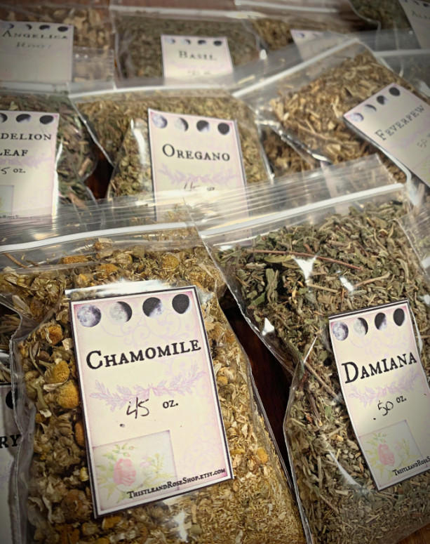 create your own 6 pack of herbs ~ ORGANIC sustainable dried herbs / resealable bags / choose your own herbs READ LISTING