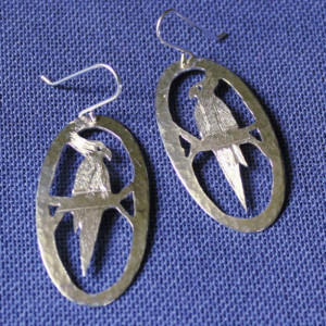 Sterling Silver Cockatiel Earwire or Post Earrings