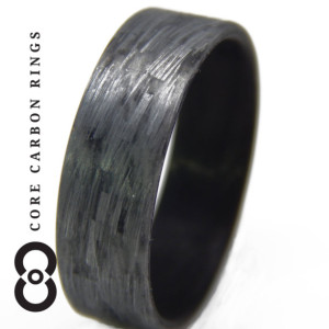 Texalium Silver ring with Black Carbon inside