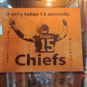 It only takes 13 seconds/ Mahomes wall decor 