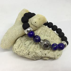 Stacking bracelet, Lapis Lazuli calms the mind, get this for him or her, birthday present, because you love stacked bracelets.
