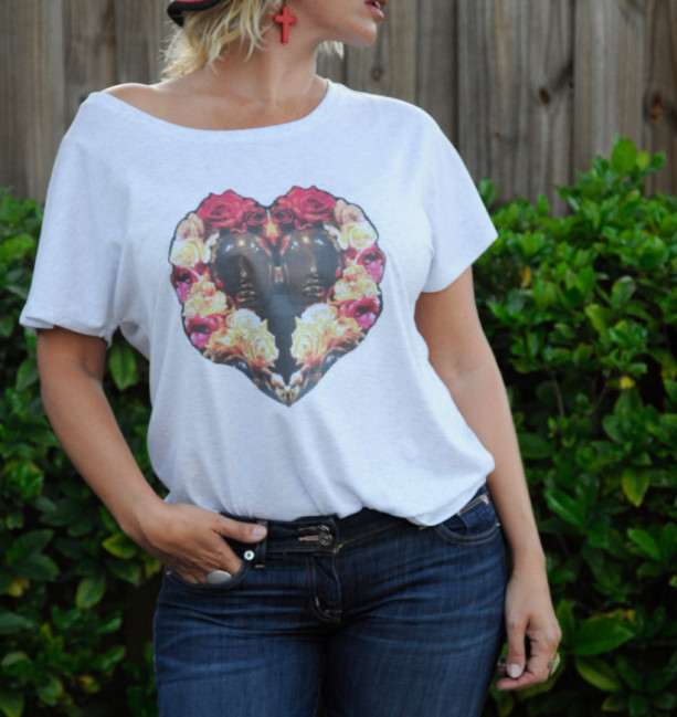 Roses Heart t-shirt, tee, women