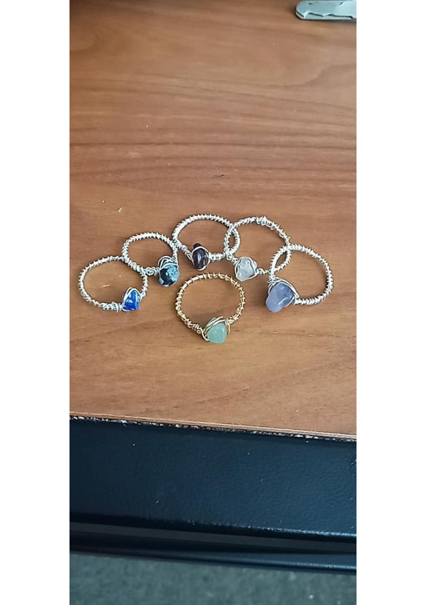 Wire wrapped crystal rings! 
