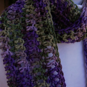 SUMMER SCARF Infinity Loop Cowl Purple Lilac Sage Green MultiColor Soft Lightweight Crochet Eternity Circle..Ready to Ship in 3 Days