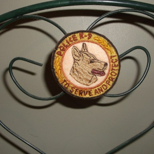 machine embroidery K-9 Badge