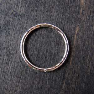 Sterling Silver Coral Pattern Ring 1.5mm Handmade Forged Band - stacking ring -