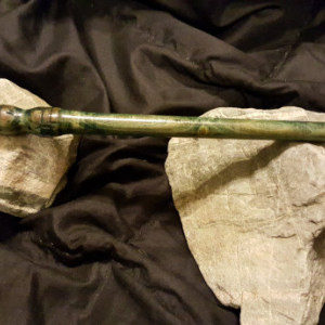 Apple Wood Wand with a Green tint