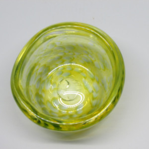 Small Handmade Yellow Glass Bowl