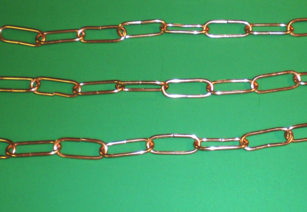 Set of four 30 Inch Copper Chain Handcrafted in Darryl's Copper Workshop FREE SHIPPING to U S Zip codes